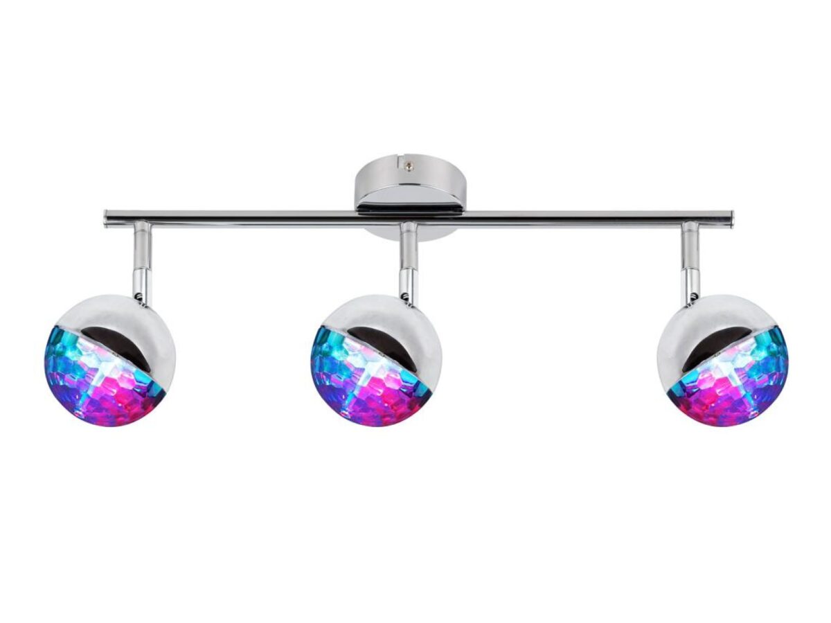 Listwa sufitowa Vesoreta chrom LED RGB 3 × 3 W