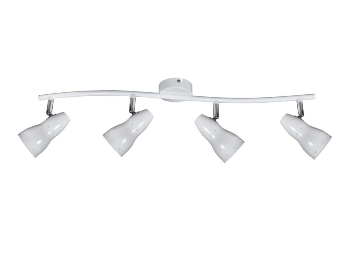 Listwa sufitowa Virasena stalowa 70 cm biała 4×E14