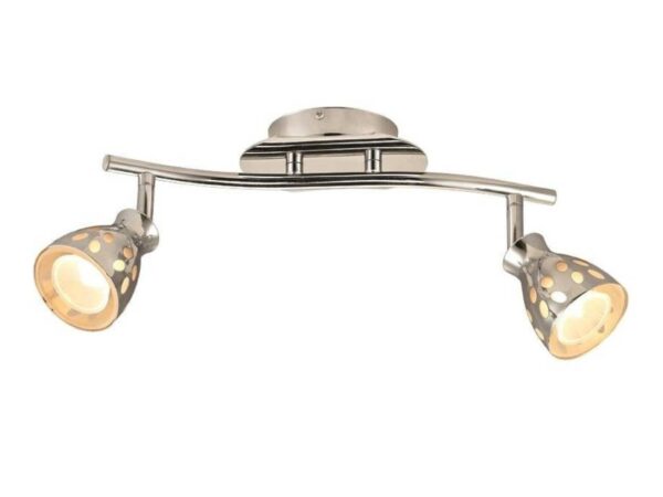 Listwa sufitowa z dwoma reflektorami GU10 Voliria 45 cm chrom