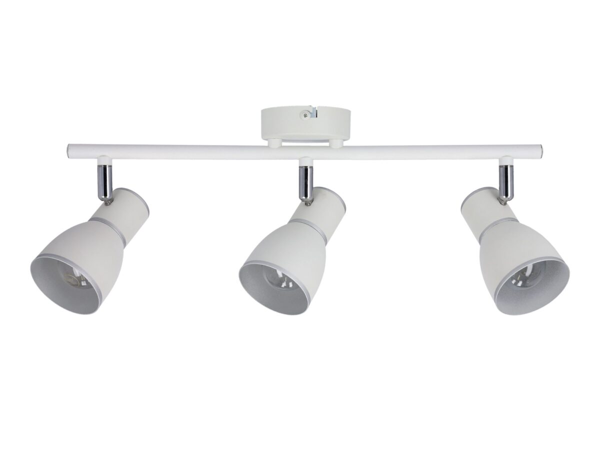 Listwa sufitowa 3 × E14 Zarisena 52 cm biało-chromowa