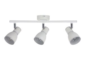 Miniaturka 3 - Lampa sufitowa Zarisena biała chromowana na białym tle z przodu