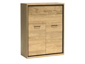 Miniaturka 3 - Komoda Lorenza z dekoracyjną deską dębową na frontach szuflad