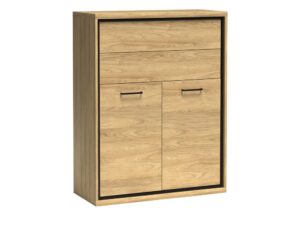 Miniaturka 6 - Komoda Lorenza 92,2 cm hikora z dwiema szufladami i szafką