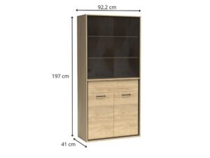 Miniaturka 1 - Witryna Lorenza – schemat wymiarów 92,2 × 41 × 197 cm
