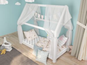 Miniaturka 2 - Łóżko domek Covello białe – aranżacja pokoju