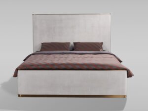 Miniaturka 4 - Łóżko Eleganza 180 × 200 cm z wysokim zagłówkiem od frontu