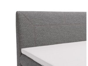 Miniaturka 5 - Zbliżenie wezgłowia łóżka Evarno z cienką lamówką tworzącą geometryczny wzór