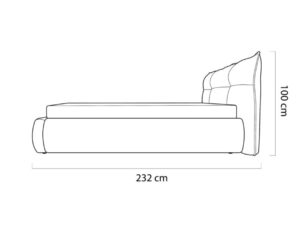 Miniaturka 5 - Łóżko Janvero rysunek wymiarowy