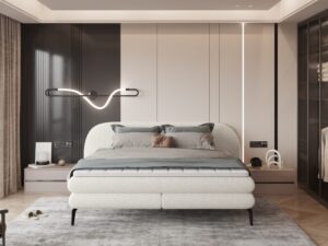 Miniaturka 2 - Łóżko kontynentalne z materacem Ovello 140–180x200 cm w aranżacji wnętrza 3