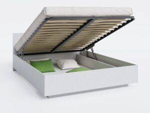 Miniaturka 1 - Łóżko lewitujące Pavia Lift białe – packshot na białym tle