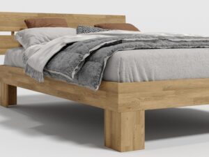 Miniaturka 3 - Łóżko dębowe Limaro 140–200 × 200 cm dąb naturalny – zdjęcie 3