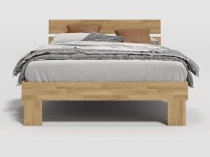 Miniaturka 4 - Łóżko dębowe Limaro 140–200 × 200 cm dąb naturalny – zdjęcie 4