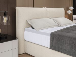 Miniaturka 4 - Łóżko tapicerowane z dwudzielnym zagłówkiem Louvero 140–180x200 cm – zdjęcie 5
