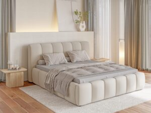 Miniaturka 2 - Łóżko tapicerowane bez stelaża Lundavio 140–180x200 cm w aranżacji wnętrza