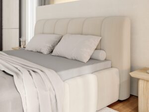 Miniaturka 3 - Łóżko tapicerowane bez stelaża Lundavio 140–180x200 cm w aranżacji wnętrza 2