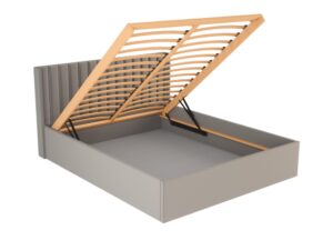 Miniaturka 6 - Łóżko tapicerowane Glamvero 140–200 × 200 cm szare – zdjęcie 7