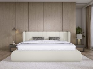 Miniaturka 2 - Łóżko tapicerowane z metalowym stelażem Fioravia 140–180x200 cm w aranżacji wnętrza 2
