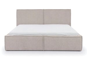 Miniaturka 6 - Łóżko tapicerowane Mervino 160×200 w beżowej tkaninie na białym tle