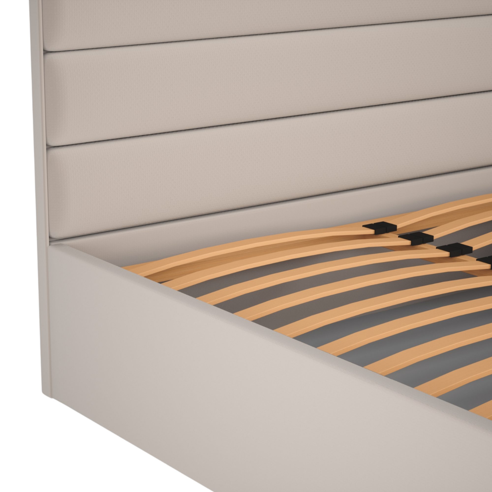 Łóżko tapicerowane z pojemnikiem Senviero 140–200 × 200 cm w aranżacji wnętrza 6