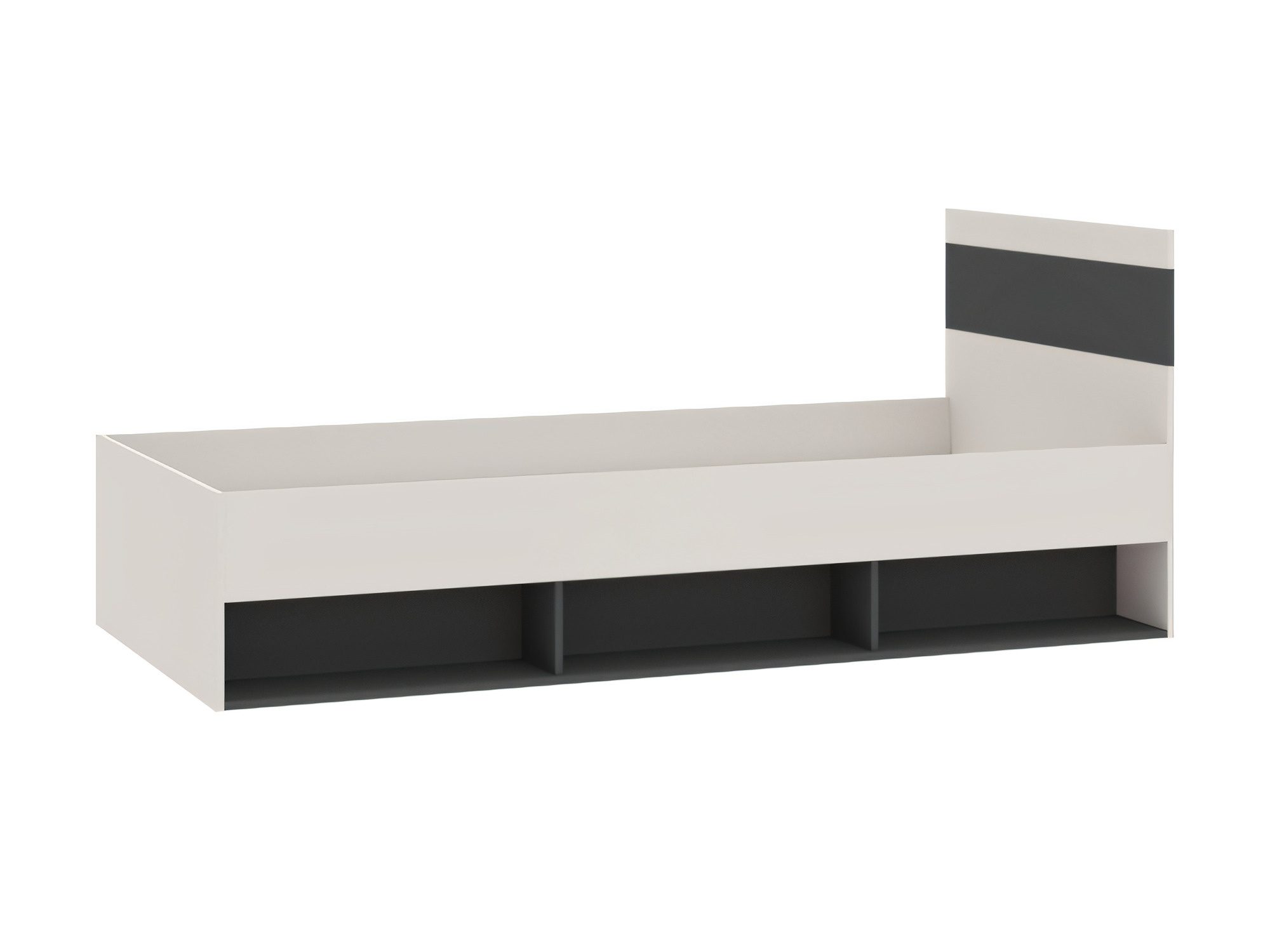 Łóżko Veldaro Duo 90 cm kaszmir i antracyt
