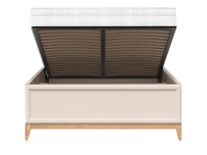 Miniaturka 3 - Łóżko Velvara 140×200 – otwarty stelaż i schowek na pościel