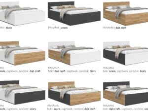 Miniaturka 17 - Łóżko z metalowym stelażem podnoszonym BASEL Lift – dąb craft / biały – detal 2