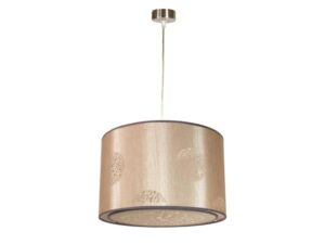 Miniaturka 2 - Lampa wisząca Lumilia beżowa z ażurowym cylindrycznym abażurem