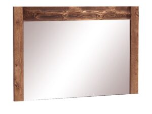 Miniaturka 1 - Lustro do salonu Brenza 120 cm w jasnym jesionie z szeroką górną ramą