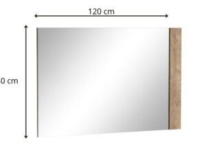 Miniaturka 1 - Lustro Pestano Ribbeck ze wskazaną szerokością 120 cm i wysokością 80 cm