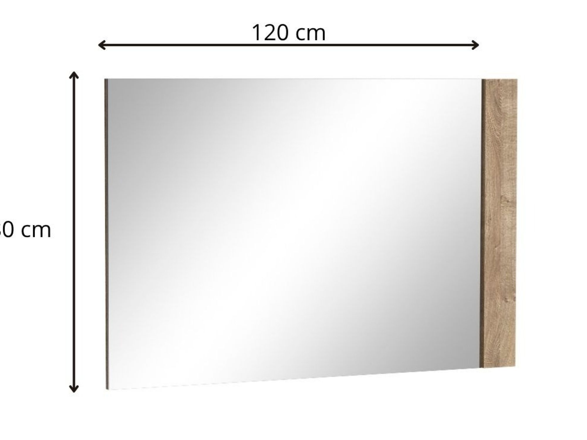 Lustro Pestano Ribbeck ze wskazaną szerokością 120 cm i wysokością 80 cm