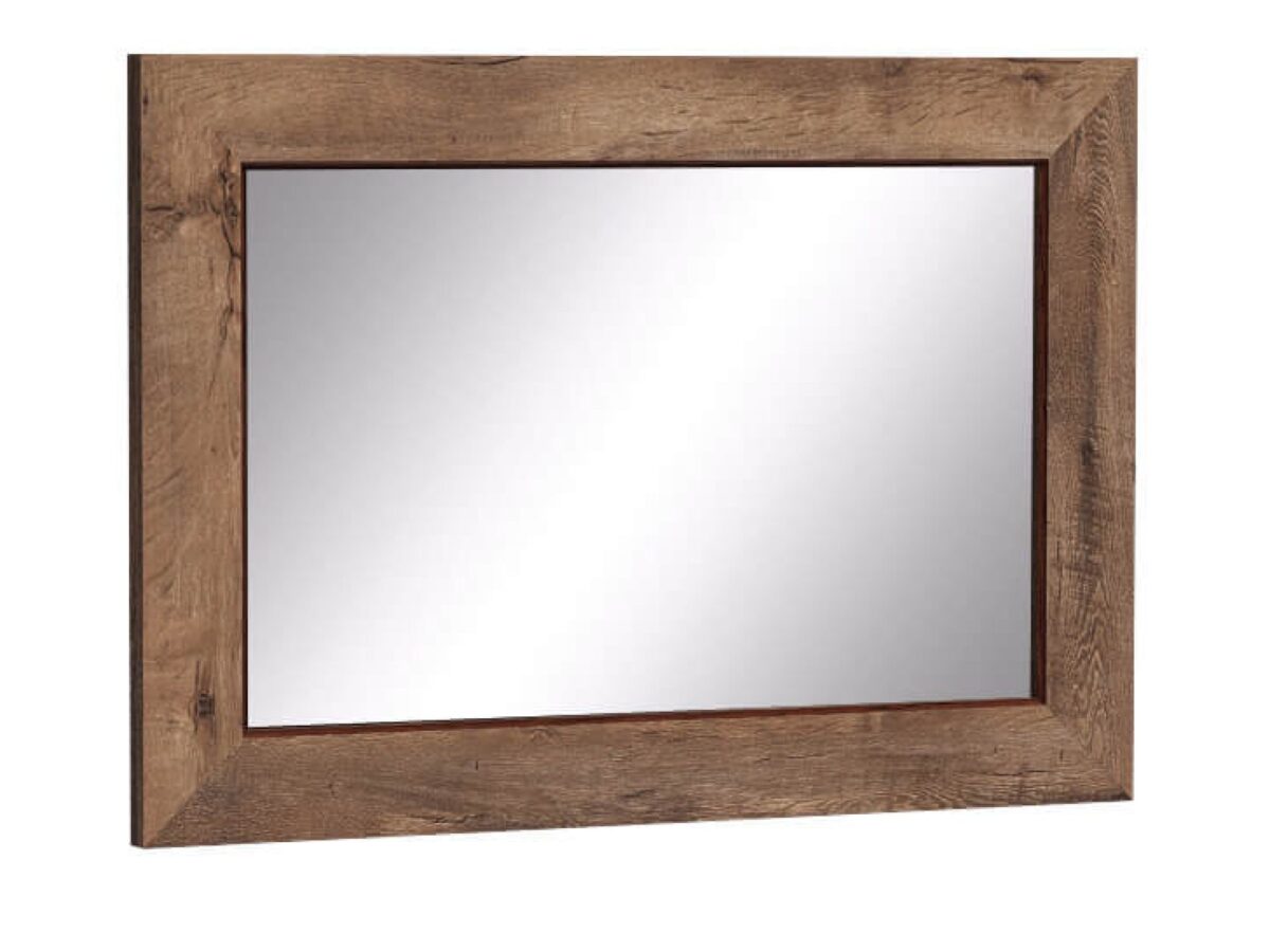 Lustro ścienne prostokątne Pradella 100×70 cm Dąb lefkas