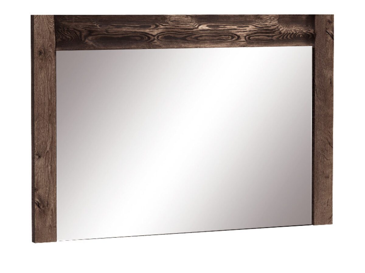 Lustro prostokątne Brenza 120 × 80 cm w dekorze drewna