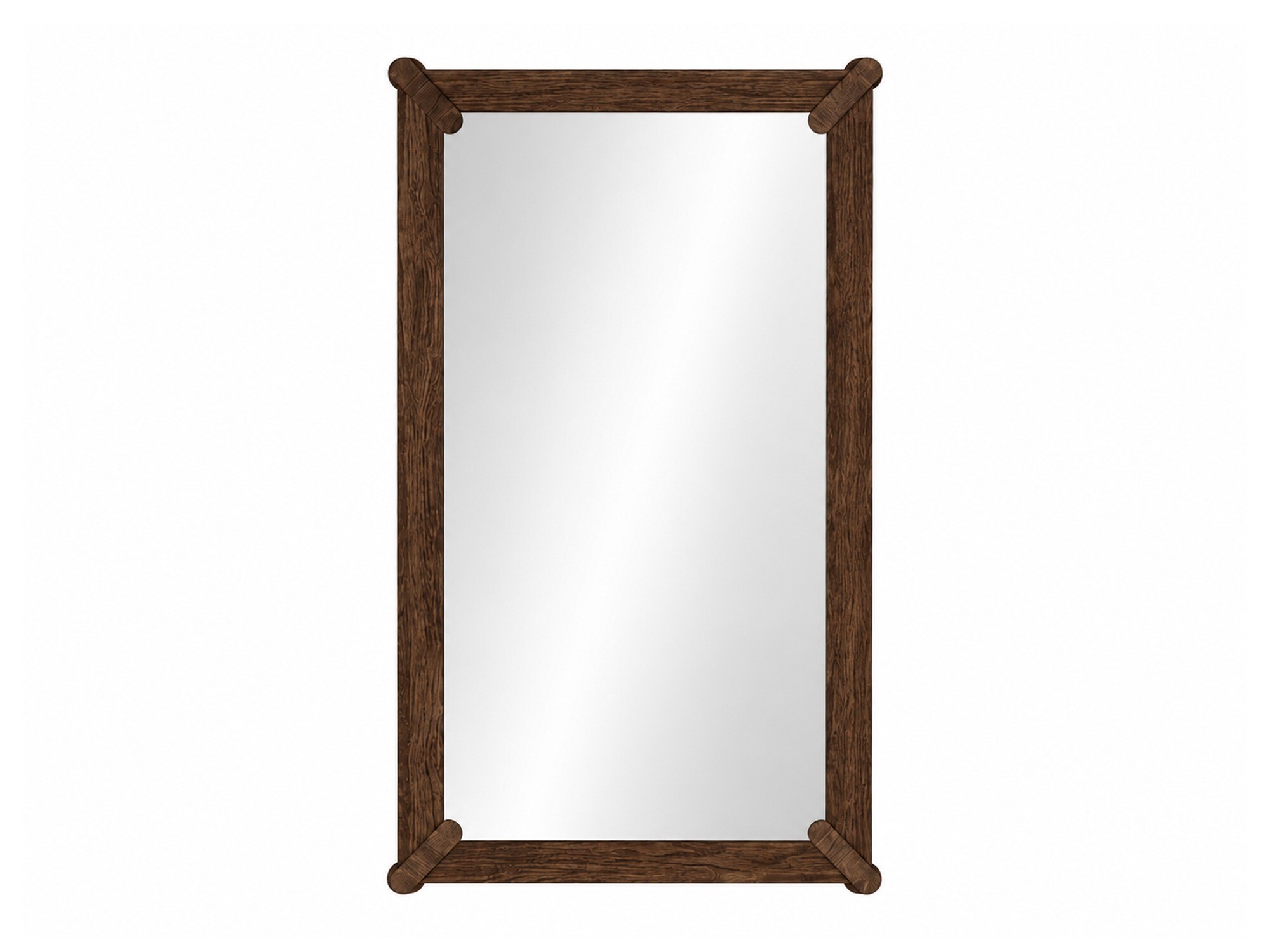 Lustro wiszące dębowe Daverna 73x103 cm w kolorze tabacco – zdjęcie produktu na białym tle