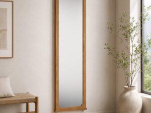 Miniaturka 2 - Duże lustro wiszące Daverna 179 cm w ramie z naturalnego litego dębu