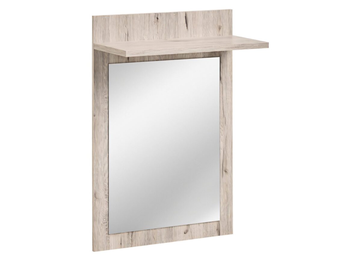 Lustro z półką Melvoro 60 cm dąb Wellington