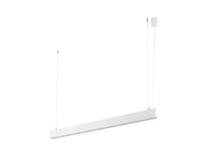 Miniaturka 2 - Biała lampa wisząca Luxe, widok produktu na jasnym tle