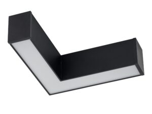 Miniaturka 3 - Łącznik kątowy LED Luxe Pro CCT czarny na białym tle