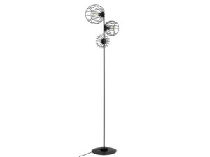 Miniaturka 3 - Madam czarna lampa podłogowa z trzema kloszami