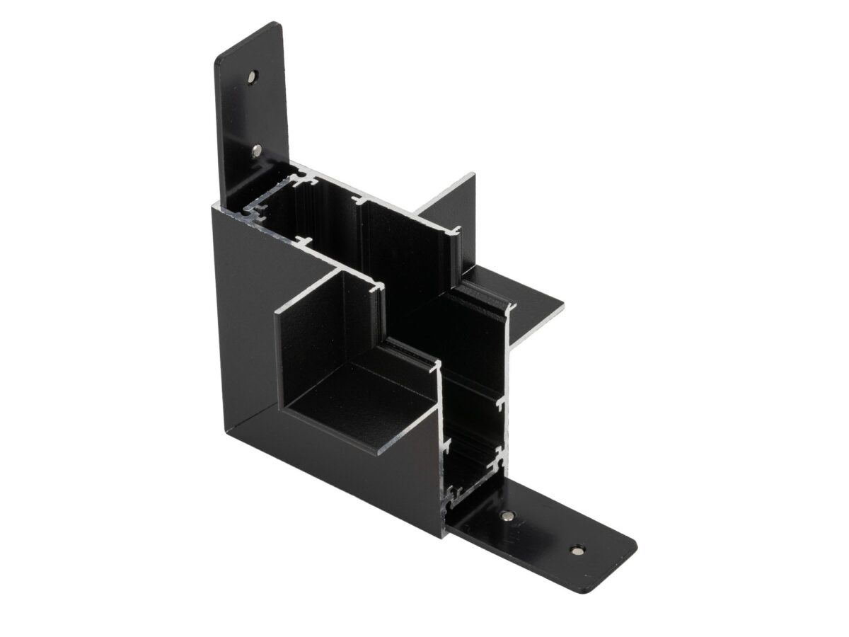 Łącznik kątowy wewnętrzny Magnetic Easy do szyny podtynkowej czarny
