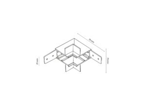 Miniaturka 1 - Rysunek łącznika kątowego wewnętrznego Magnetic Easy