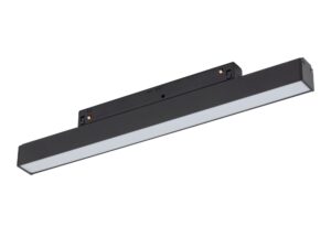 Miniaturka 4 - Czarny moduł liniowy Magnetic Easy Line LED 12 W na białym tle
