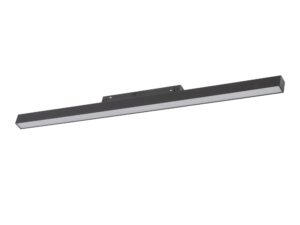 Miniaturka 6 - Czarny moduł liniowy Magnetic Easy Line LED 24 W na białym tle