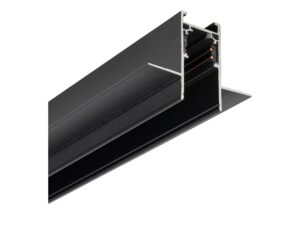 Miniaturka 2 - Szyna podtynkowa Magnetic Easy 1M czarna, zbliżenie przekroju aluminiowego i toru magnetycznego