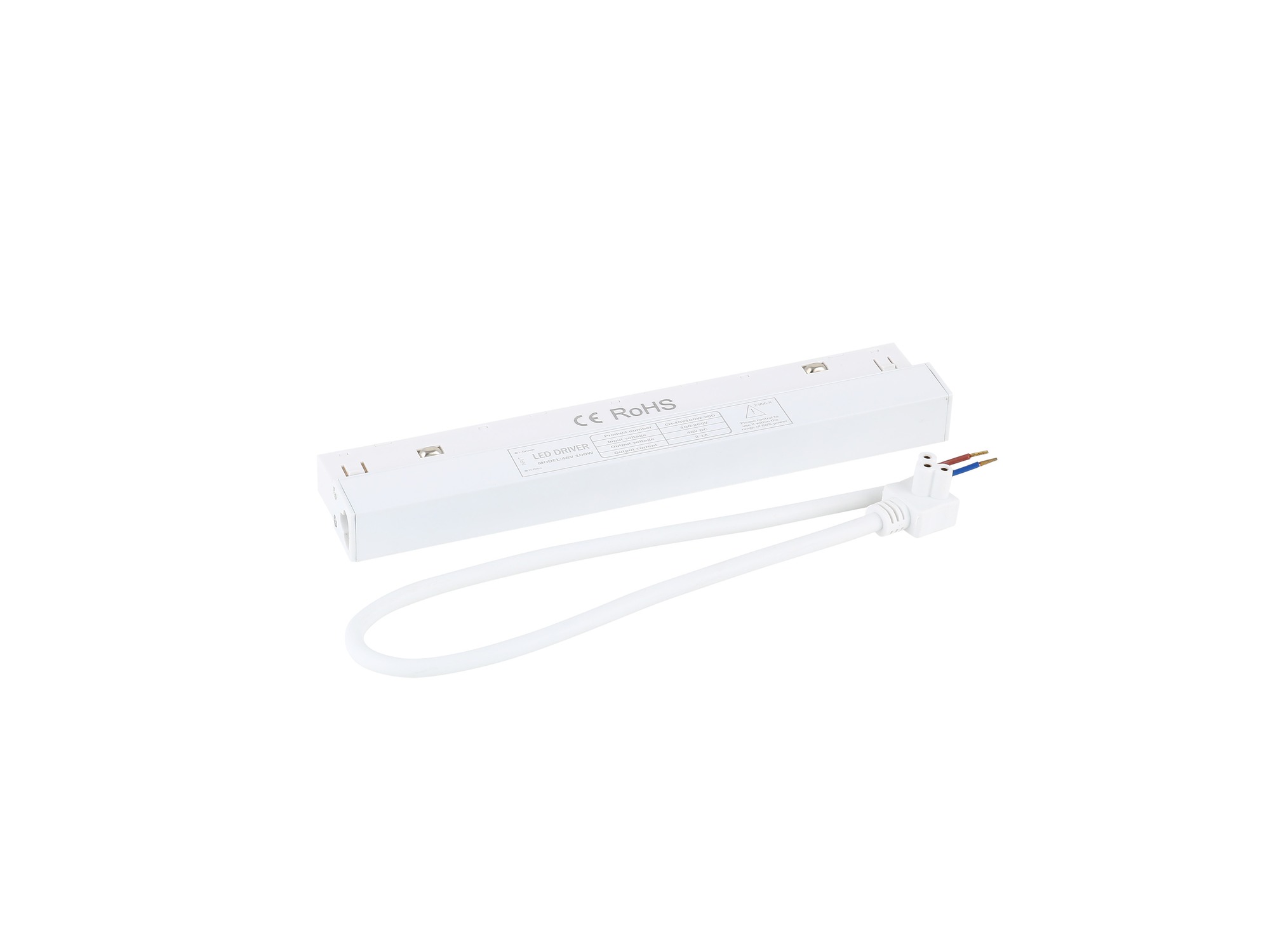 Biały zasilacz wpinany Magnetic Easy 100 W w widoku produktowym