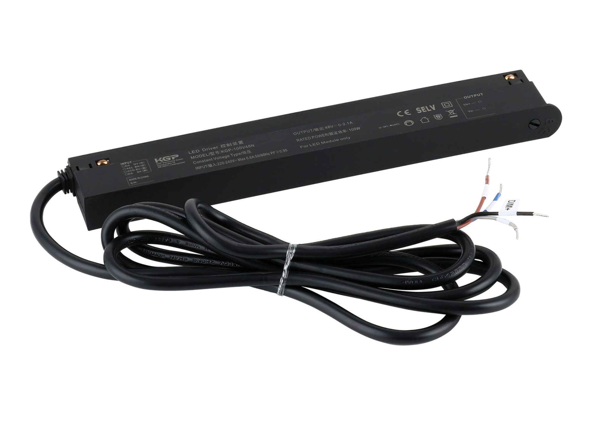 Czarny zasilacz wpinany Magnetic Easy 100 W w widoku produktowym