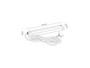 Miniaturka 2 - Rysunek techniczny czarnego zasilacza Magnetic Easy 100 W