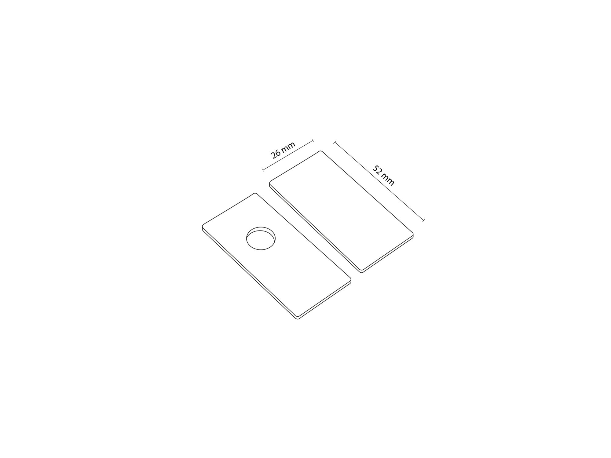 Zaślepka do szynoprzewodu Magnetic Easy czarna – rysunek techniczny