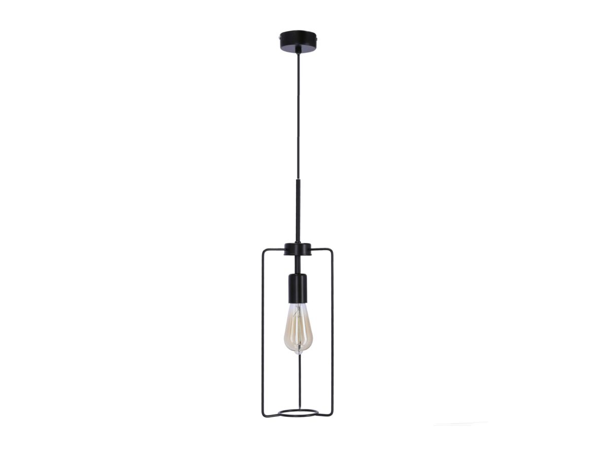 Lampa wisząca Malatano czarna stalowa E27 25 cm