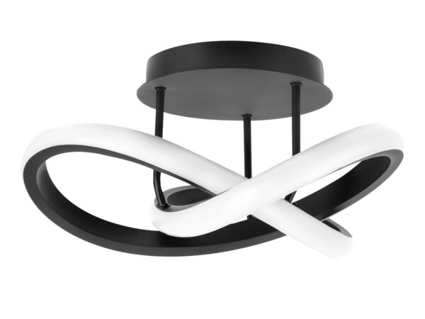 Lampa sufitowa Maranio czarna z białą osłoną świetlną LED 32 W