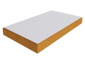 Miniaturka 7 - Materac kieszeniowy tapicerowany z kokosem Vellaro — boki z plecionki w kolorze miodowym, na białym tle